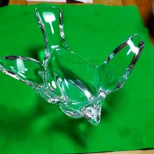 Glass dove trinket